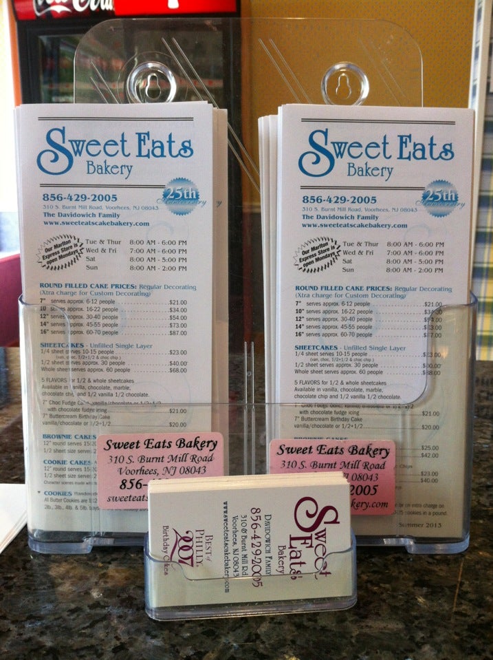 Sweet Eats Bakery, 310 S Burnt Mill Rd, Voorhees Twp, NJ, Eating places