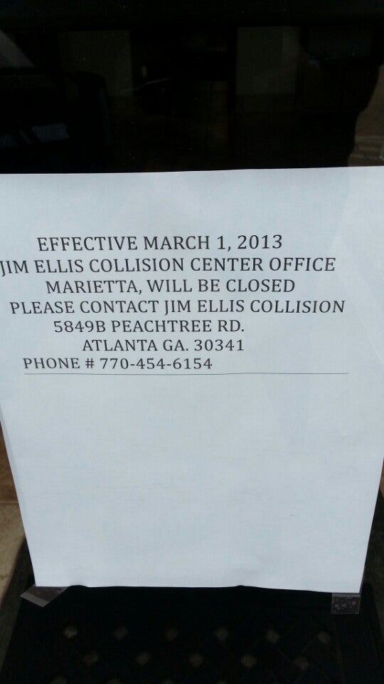 Jim Ellis Collision Center 2080 Airport Ind Park Dr SE Marietta GA 