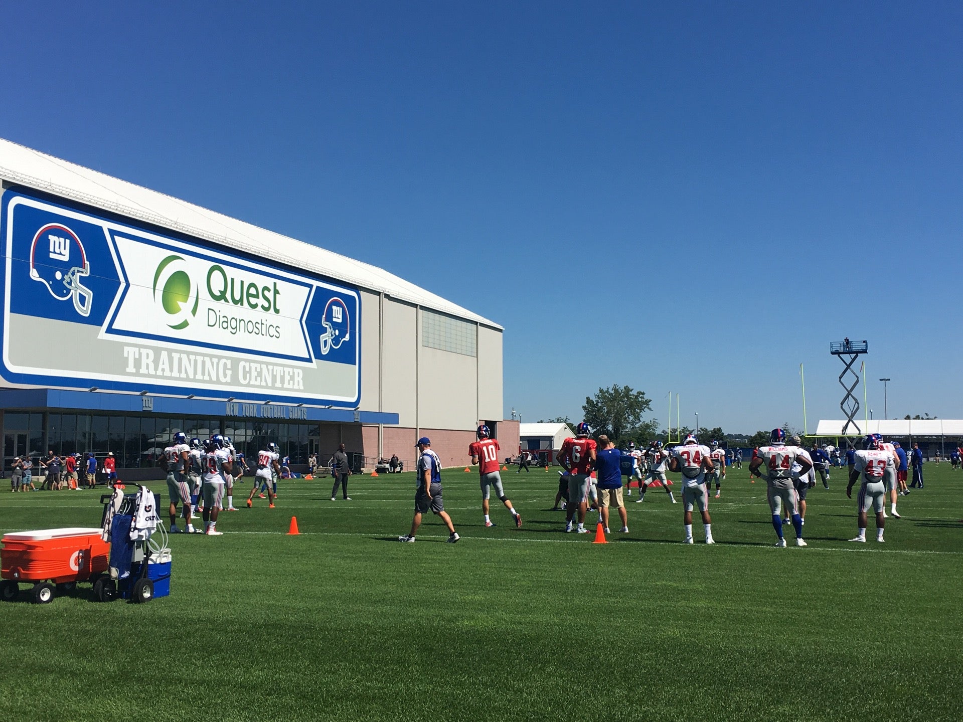 EAST RUTHERFORD, NJ - MAY 07: A general view of the empty Quest Diagnostics  New York Giants training center during the Coronavirus (COVID-19) pandemic  on May 7, 2020, in East Rutherford, NJ. (