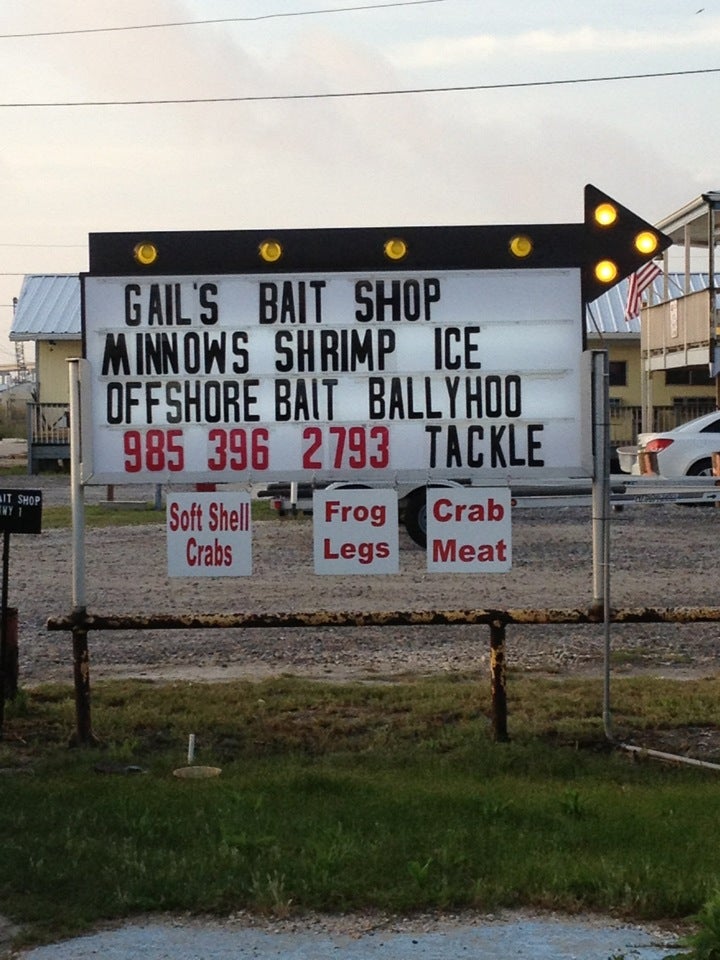 Gail's Bait Shop, 24208 Highway One, Golden Meadow, LA, Sporting