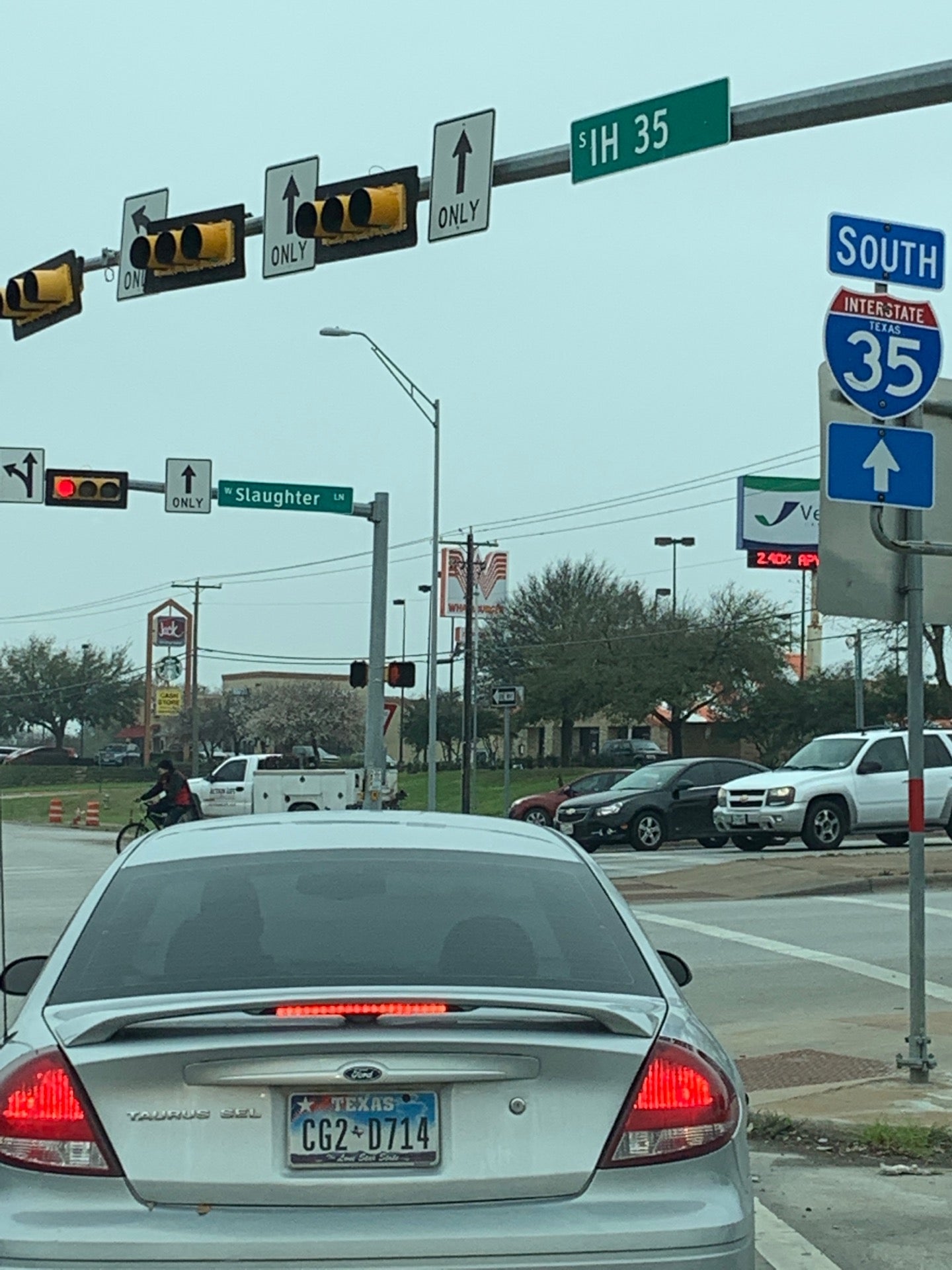 Stop Light At Slaughter And South 1st, Austin, TX, Travel Adventure