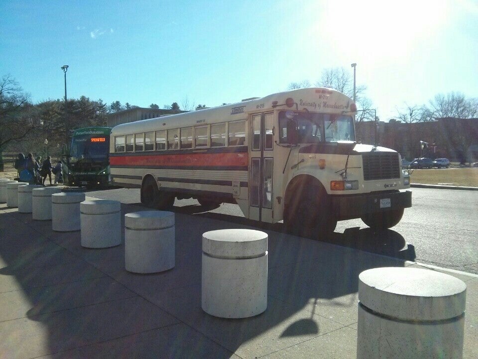 PVTA Bus Stop Haigis Mall, Presidents Dr, Amherst, MA, Bus Lines
