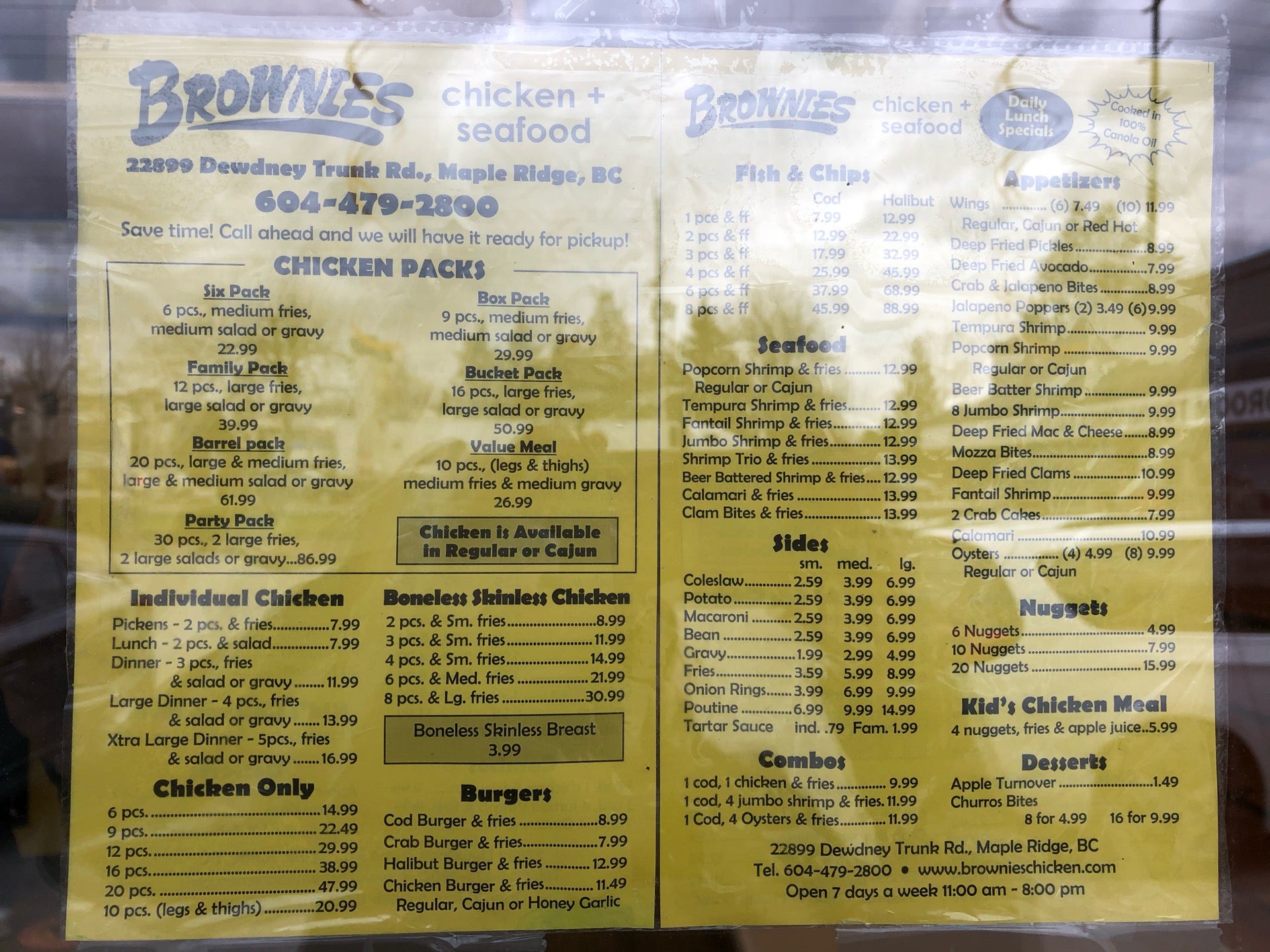 Brownies Chicken & Seafood