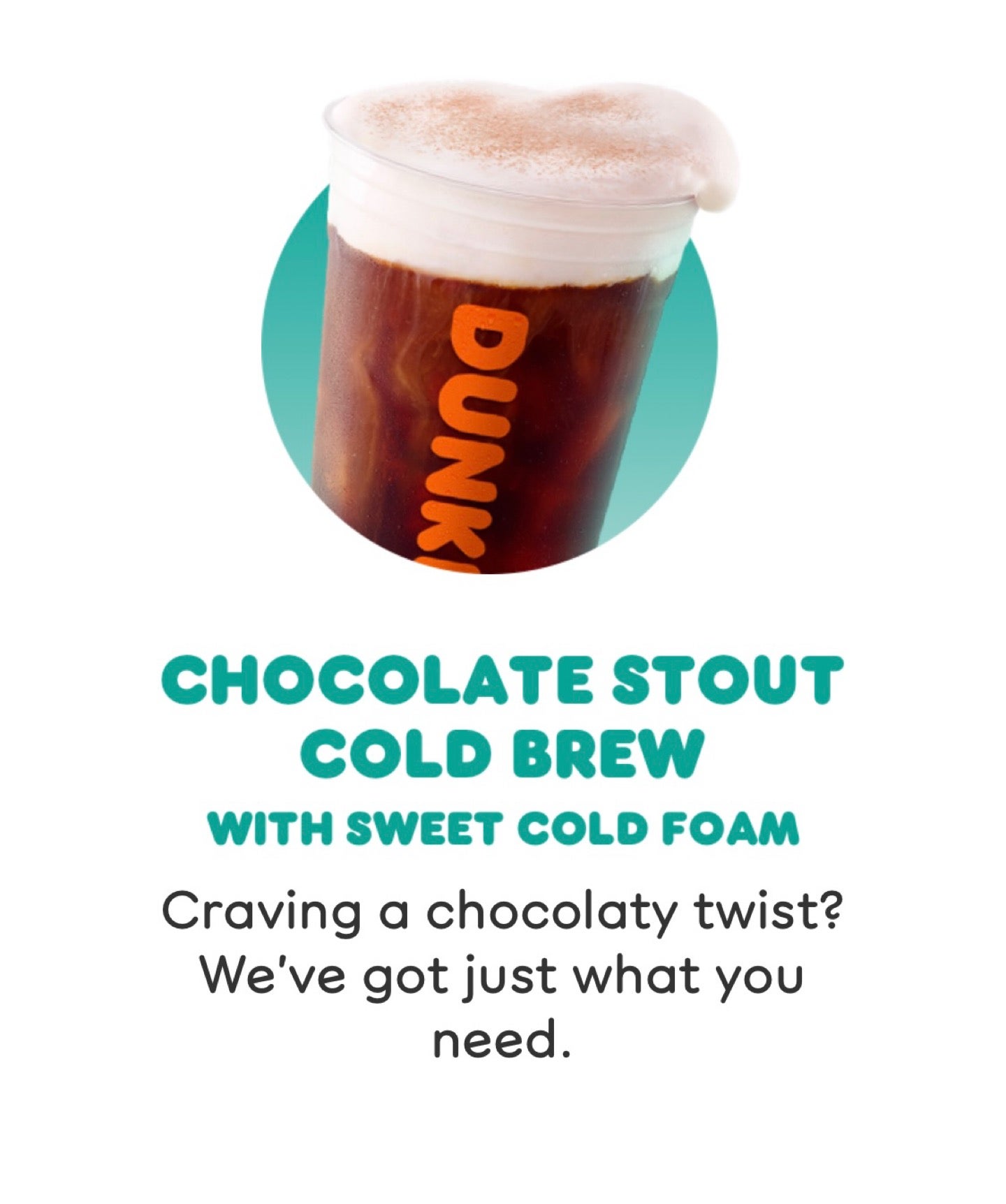 REVIEW: Dunkin' Chocolate Stout Cold Brew with Sweet Cold Foam