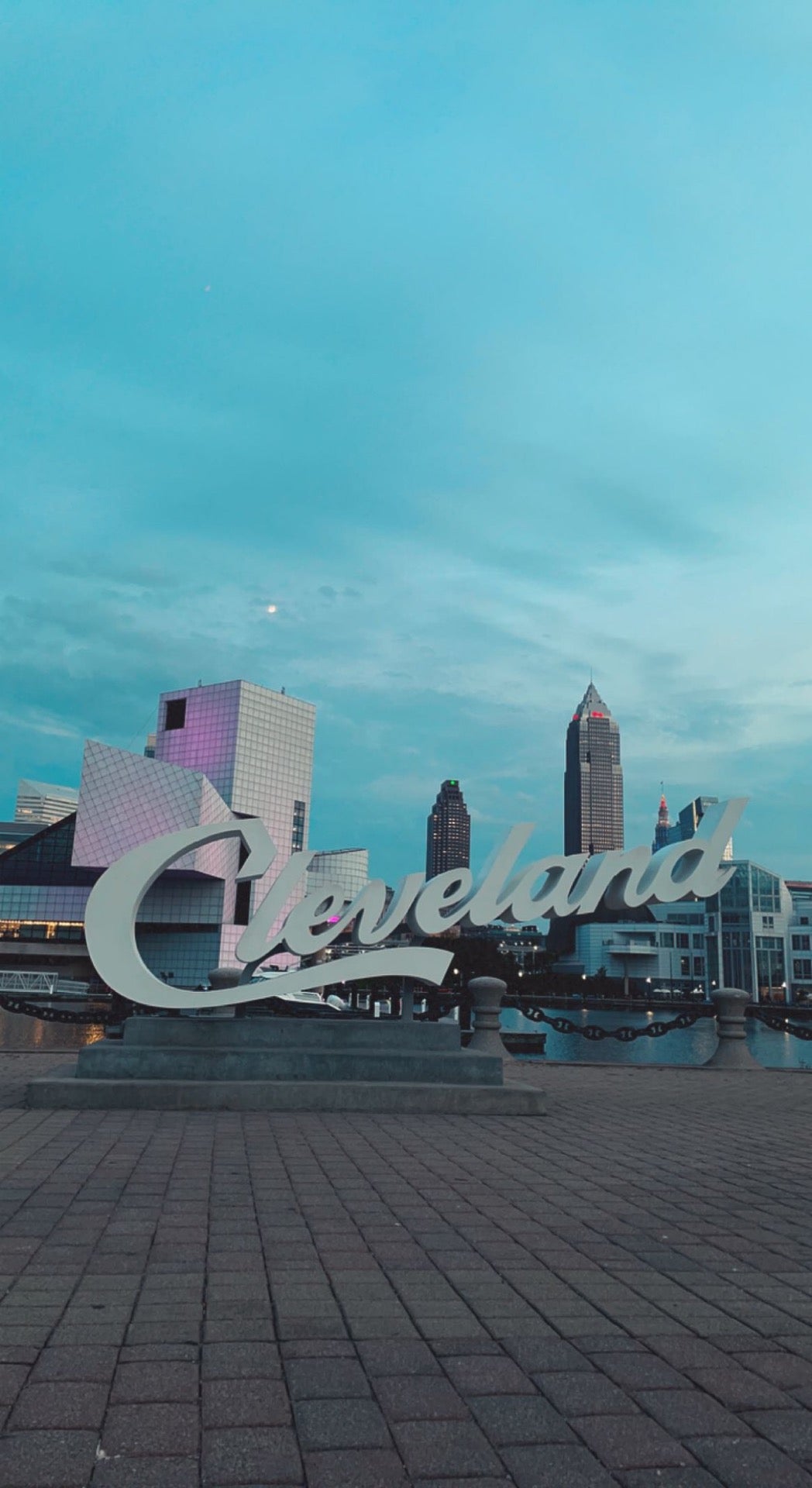 Cleveland Script and Skyline iPhone background