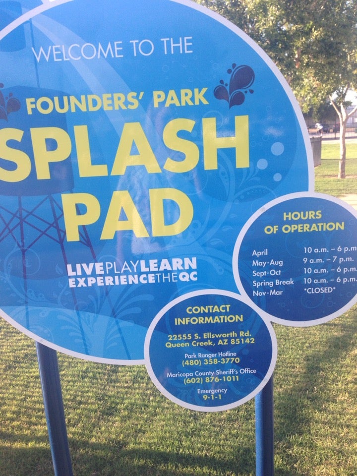Founders' Park Splash Pad, 22407 S Ellsworth Rd, Queen Creek, AZ, Parks -  MapQuest