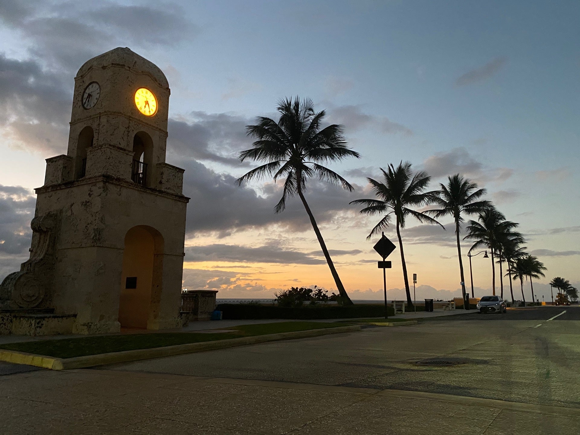 Clock Tower at the Entrance of Worth Avenue - Palm Beach