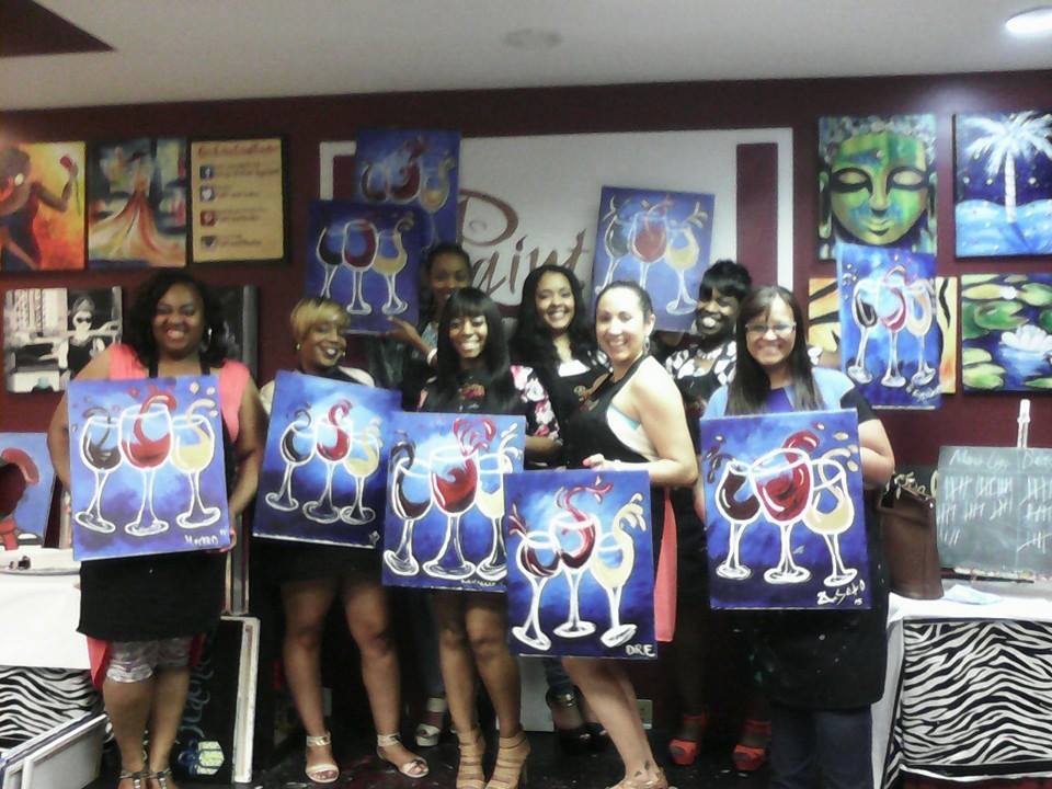 Paint, Sip Wine, have fun at our Houston, TX - Sugar Land Paint