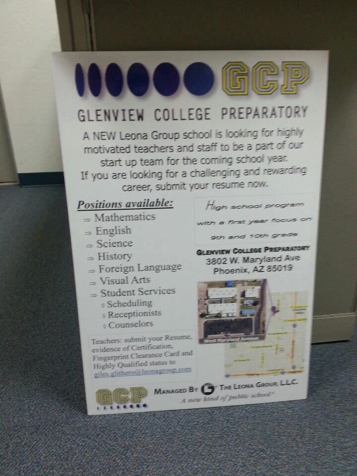 Glenview College Prep High School 3802 W Maryland Ave Phoenix AZ Schools MapQuest