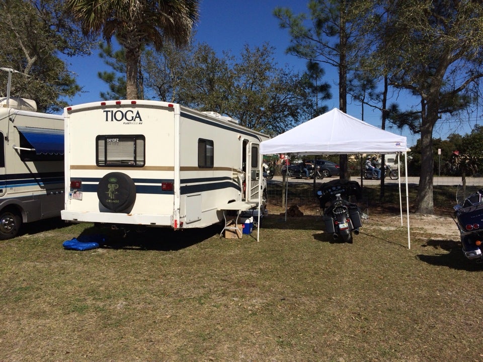 Campsite 78 At Cackleberry Campground During Bike Week New Smyrna Beach Fl Campgrounds Mapquest