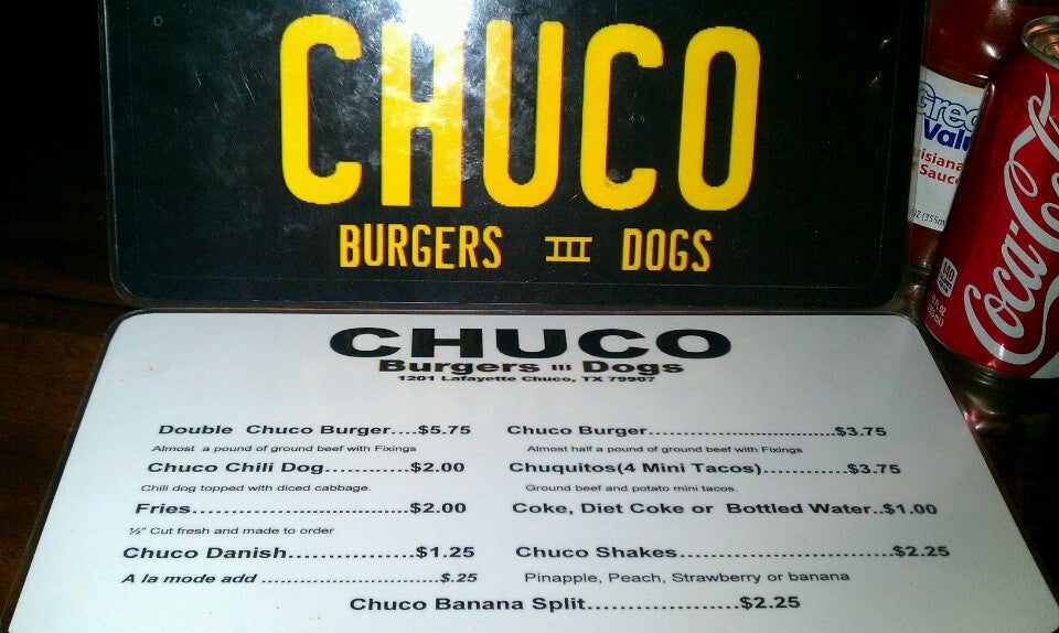 Chuco Burgers, 1201 Lafayette Dr, El Paso, TX MapQuest