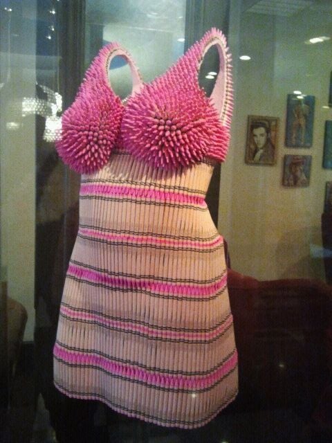 Amazing dress made entirely of pink crayons! Crazy! - Picture of Hotel  Preston, Nashville - Tripadvisor