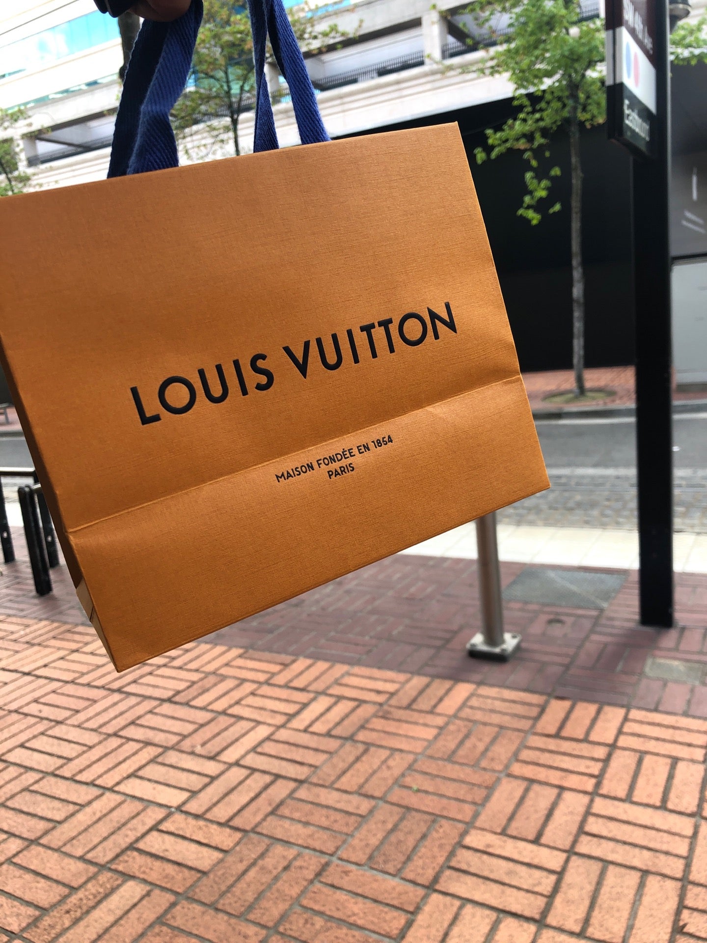 Original Louis Vuitton Maison Fondee en 1854 Paris Shopping Bag Small  7"