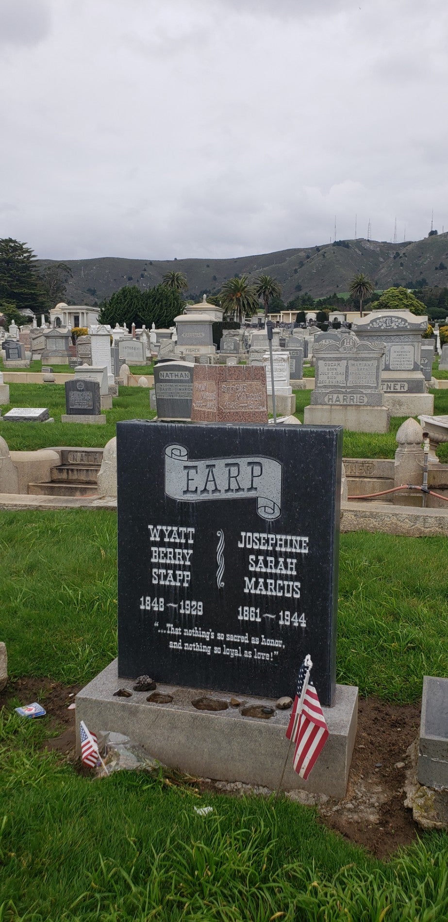 Wyatt Earp's Gravesite, 1301 El Camino Real, Colma, CA, Synagogues ...