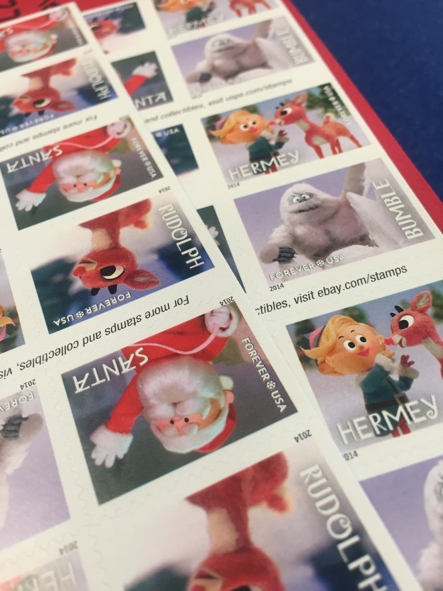 Rudolph The Red-Nosed Reindeer 2014 New Issue USPS Forever Stamps - Book of 20