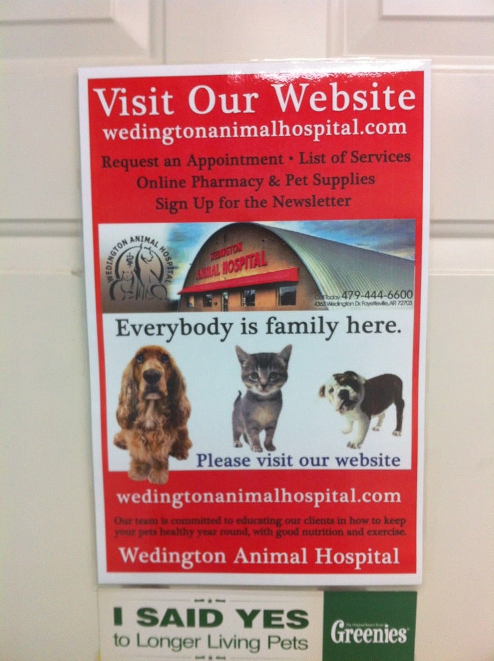 Wedington Animal Hospital, 4363 W Wedington Dr, Fayetteville, AR,  Veterinarians - MapQuest