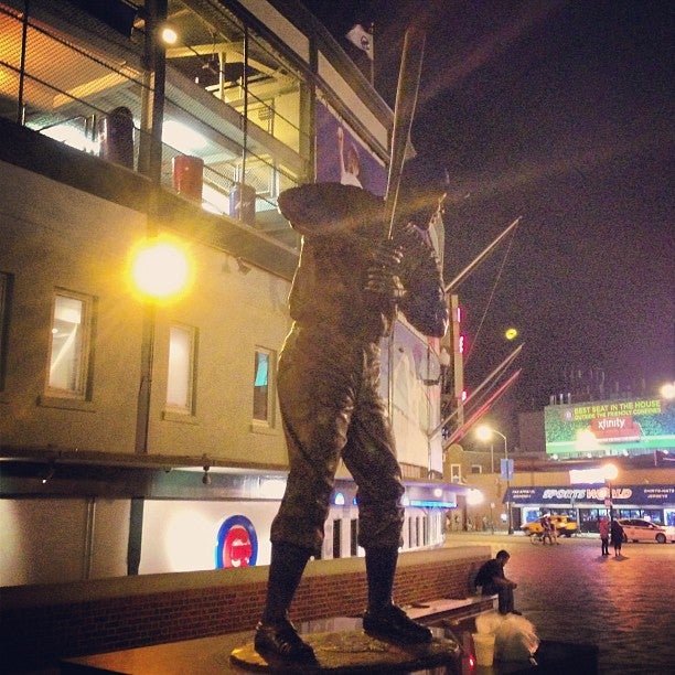 Ernie Banks Statue by Lou Cella - Wrigleyville - Chicago, IL