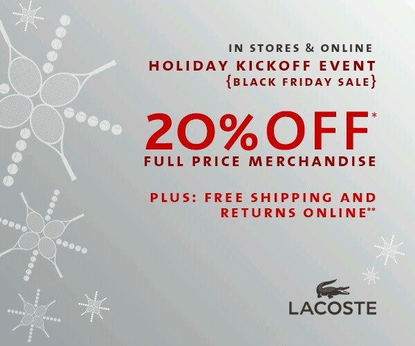 Lacoste promotion outlet 2019