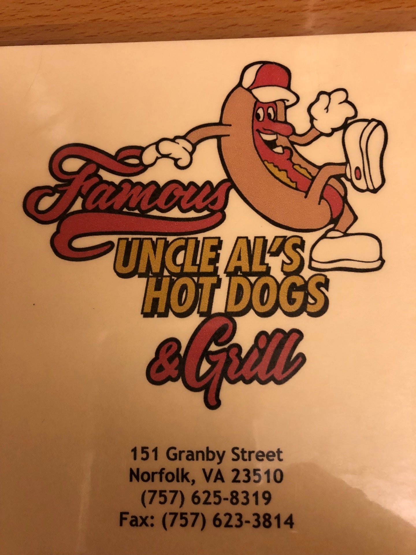Famous Uncle Al's Hot Dogs and Grille, 151 Granby St, Norfolk, VA
