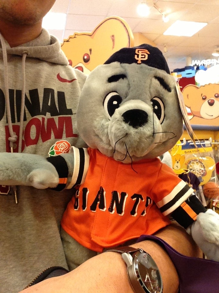 Build-A-Bear San Francisco Giants Lou Seal Plush Mascot wearing