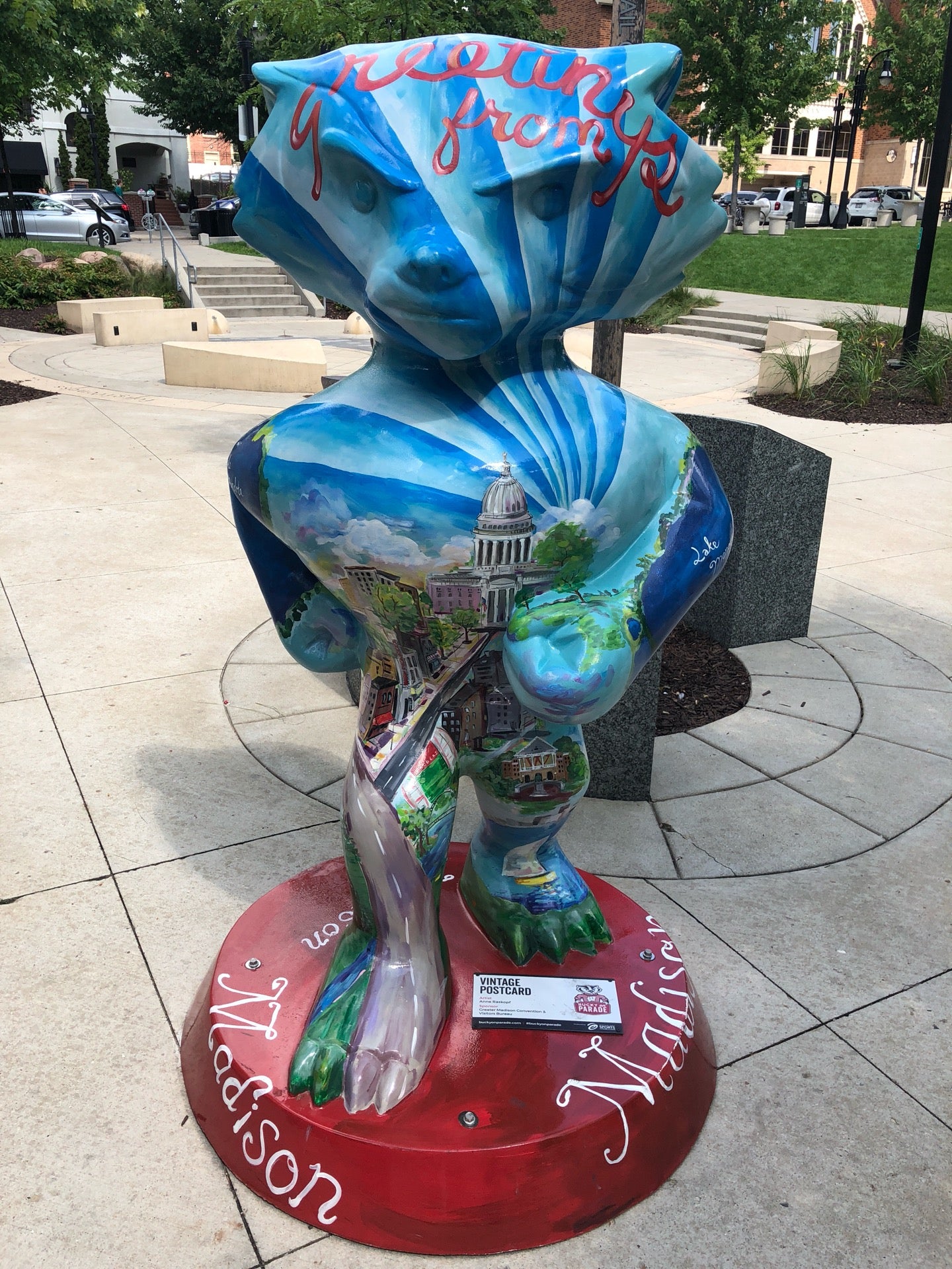 Bucky on Parade - Retro Bucky, 650 N Lake St, Madison, WI, Art - MapQuest