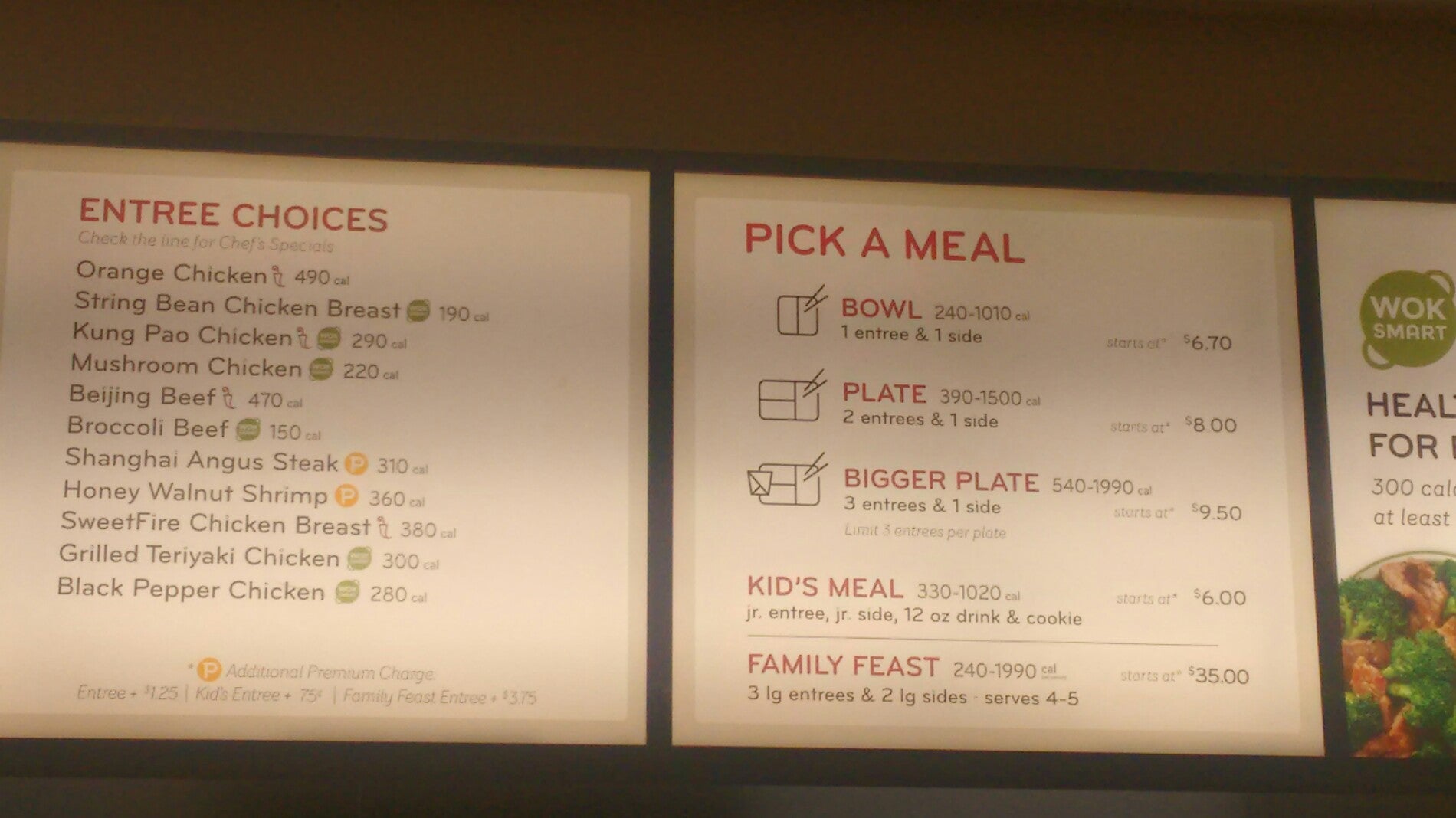 panda express menu prices