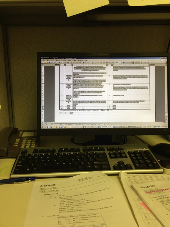 Siemens Healthcare Diagnostics Inc, 500 Gbc Dr, 530, Newark, DE