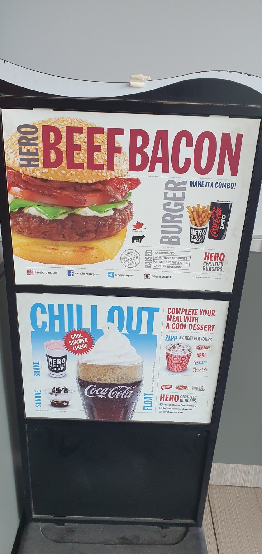 Hero Certified Burgers, 8750 Bayview Ave,