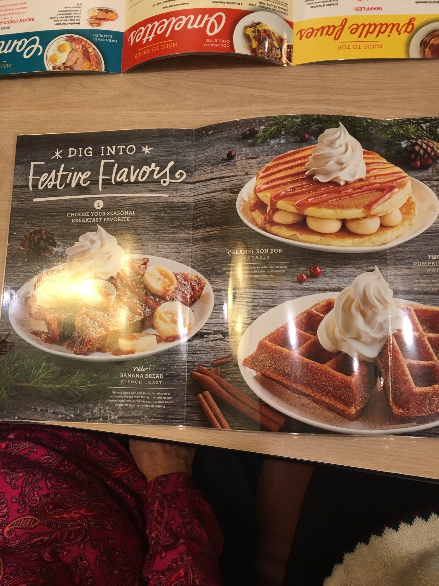 IHOP - Layered with dulce de leche cream, Caramel Bon Bon Pancakes