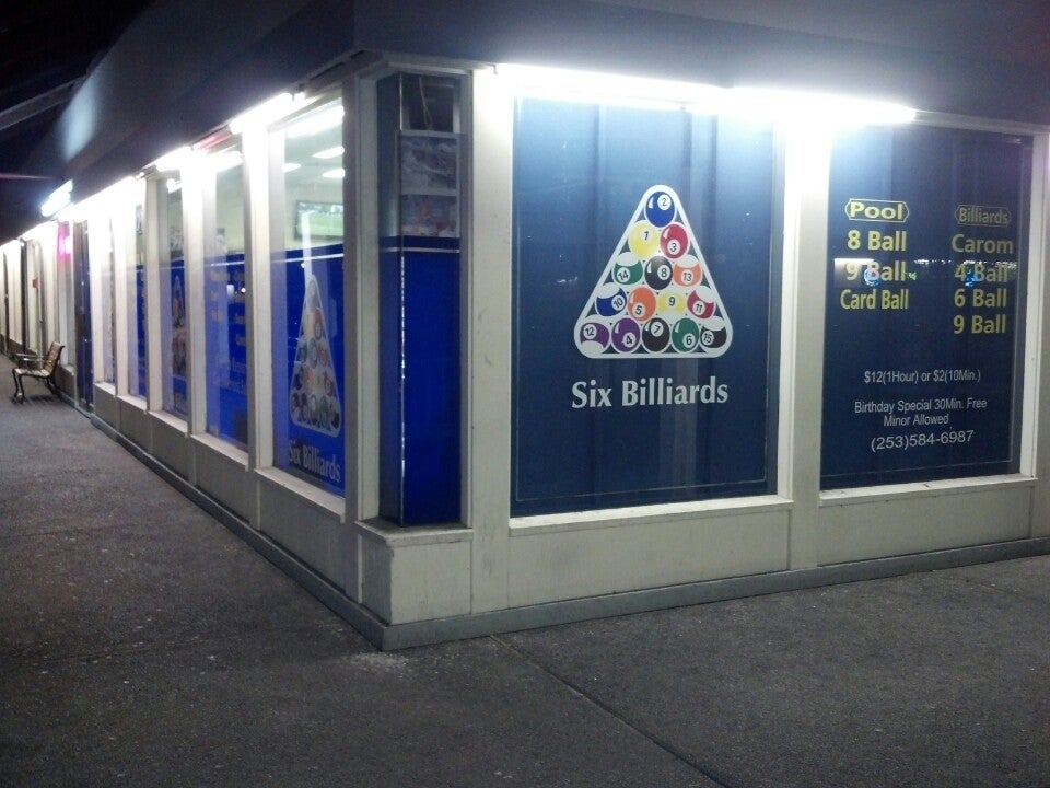Six Billiards, 8749 S Way, Lakewood, WA MapQuest