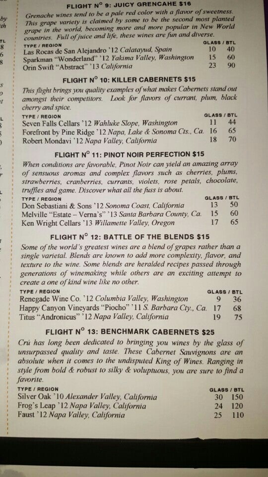 Cru A Wine Bar, 842 Watters Creek Blvd, Allen, TX, Eating places MapQuest