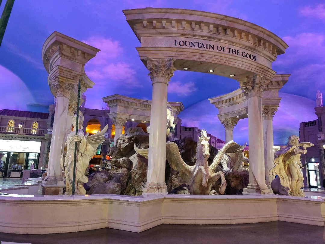 Winged horse at Fountain of The Gods, Caesars Palace, Las Vegas