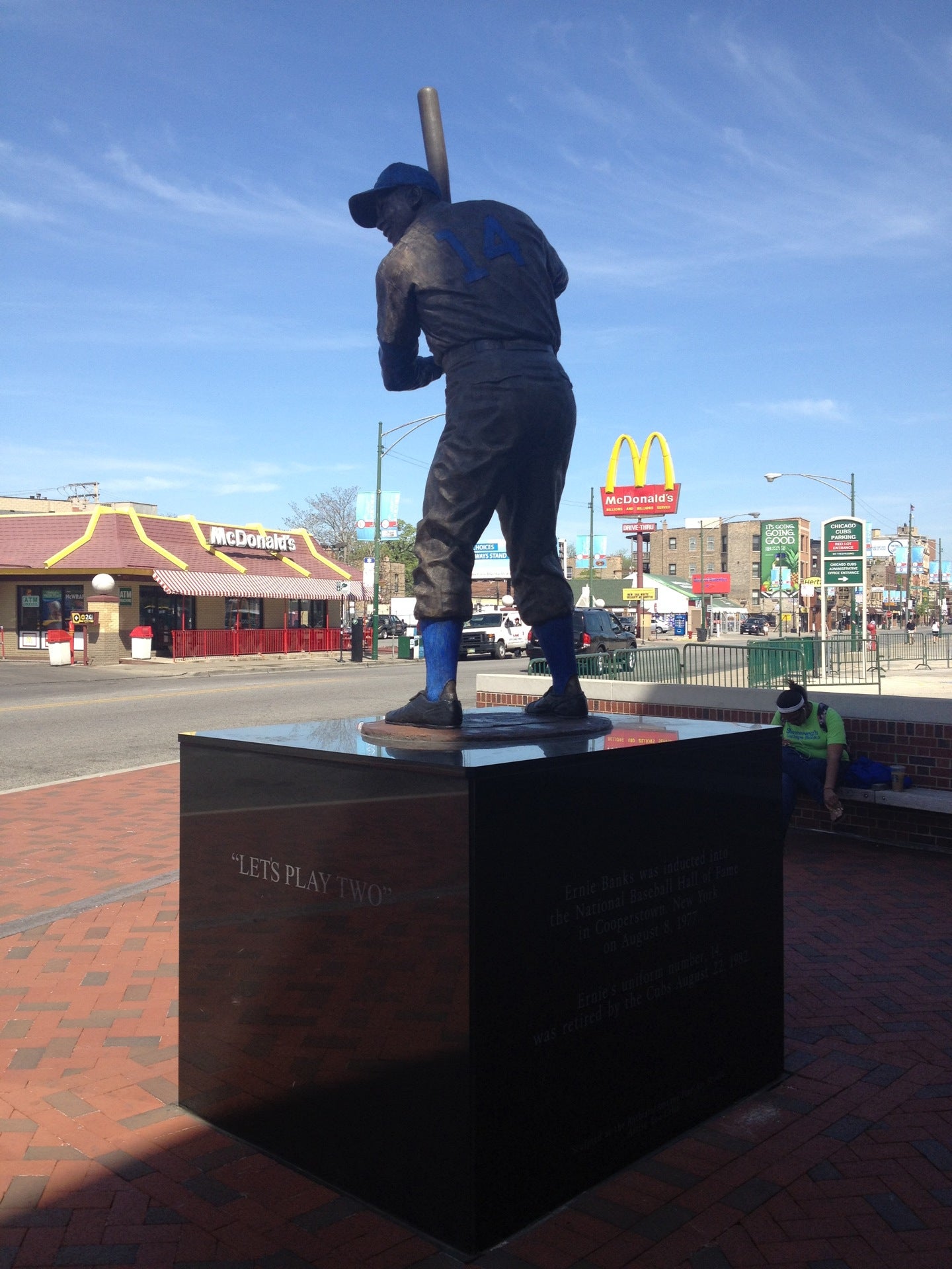 Ernie Banks Statue by Lou Cella - Wrigleyville - Chicago, IL