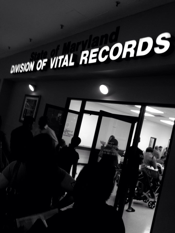 The Division of Vital Records, 6550 Reisterstown Rd, Baltimore, MD