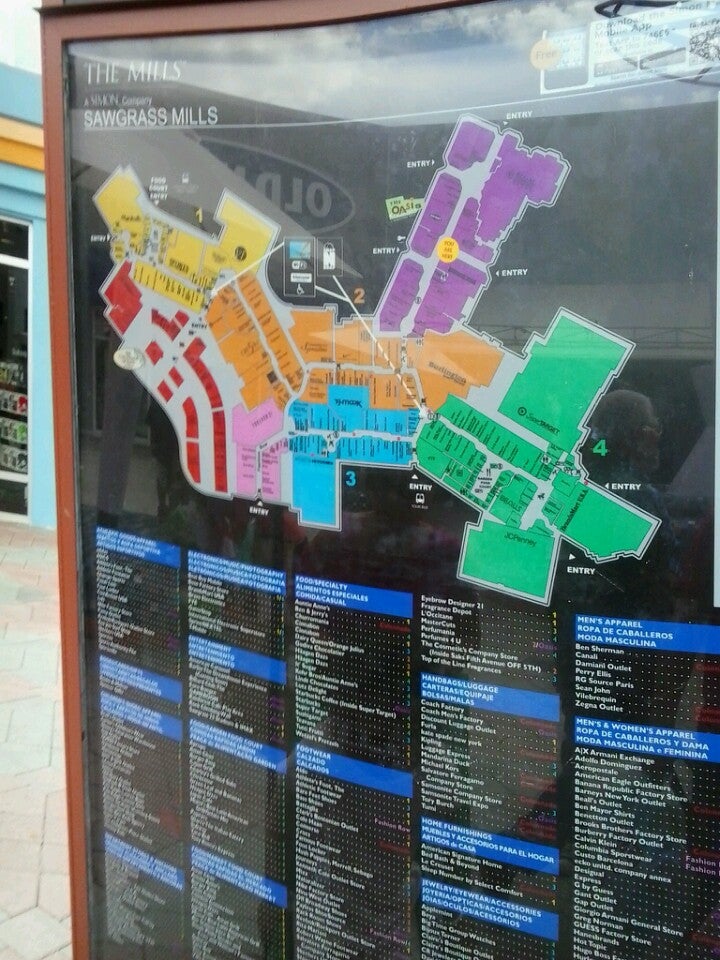 store sawgrass mall map