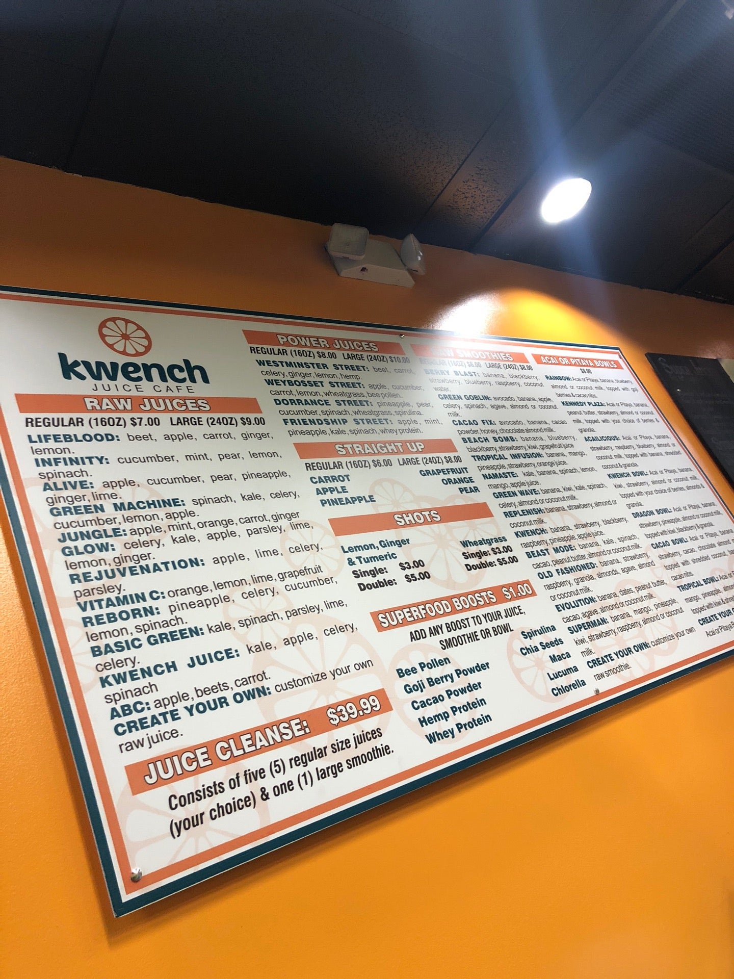 Kwench Juice Cafe, 155 Westminster St, Providence, RI, Food Specialties  Retail - MapQuest