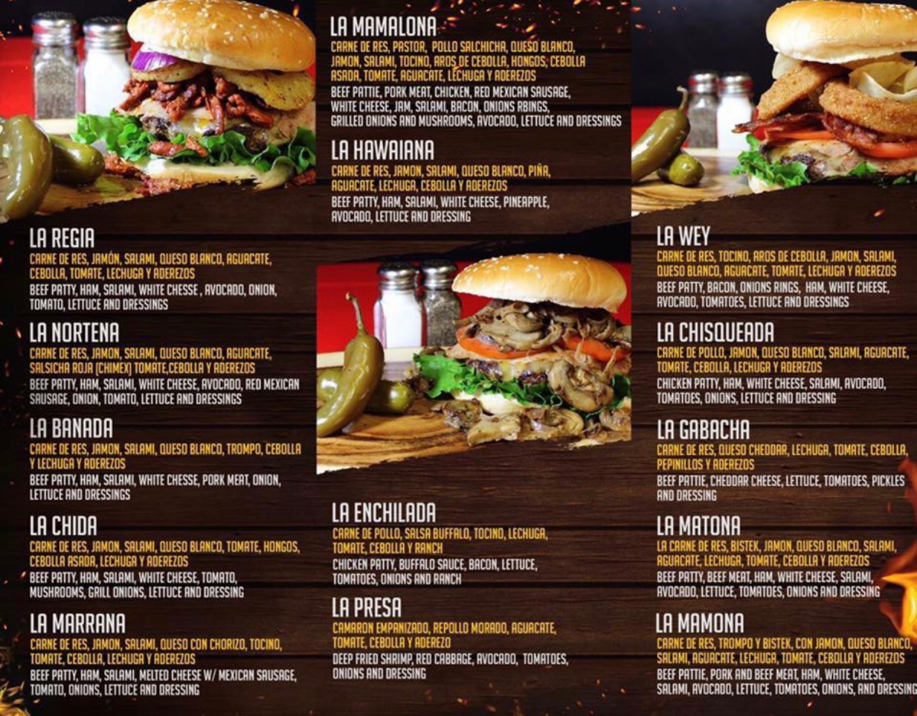 Las Mamalonas Burger, 8405 Winkler Dr, Houston, TX, Eating places