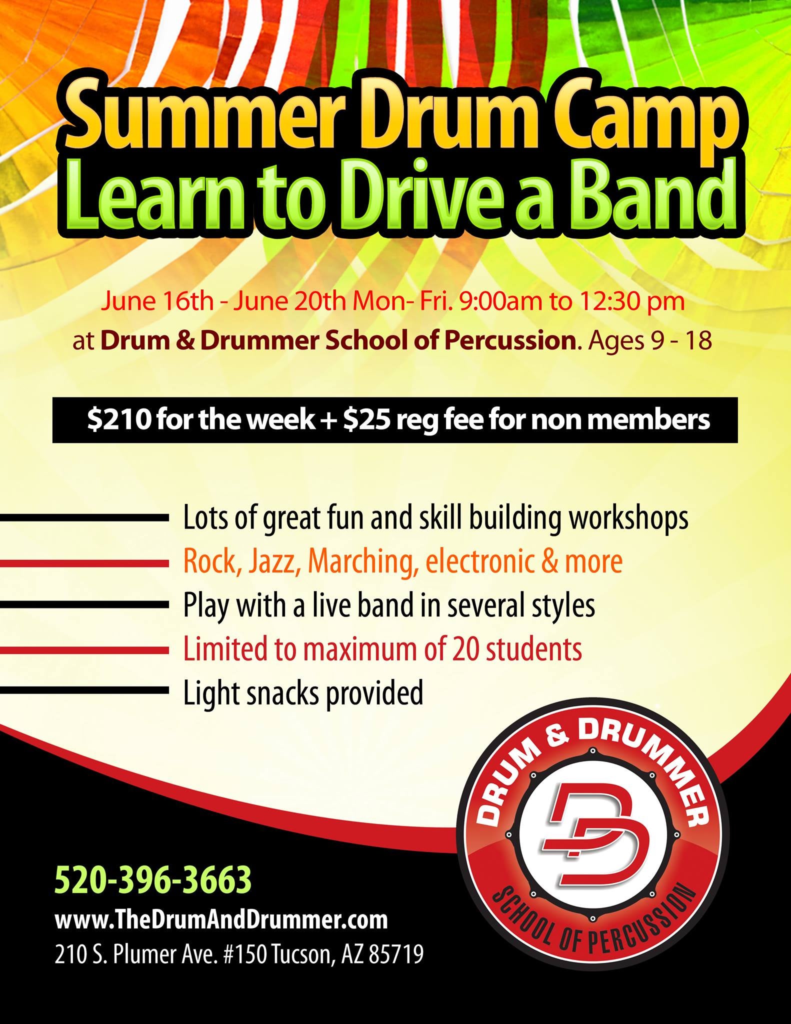 Drum & Drummer School of Percussion, 210 S Plumer Ave, Tucson, AZ ...