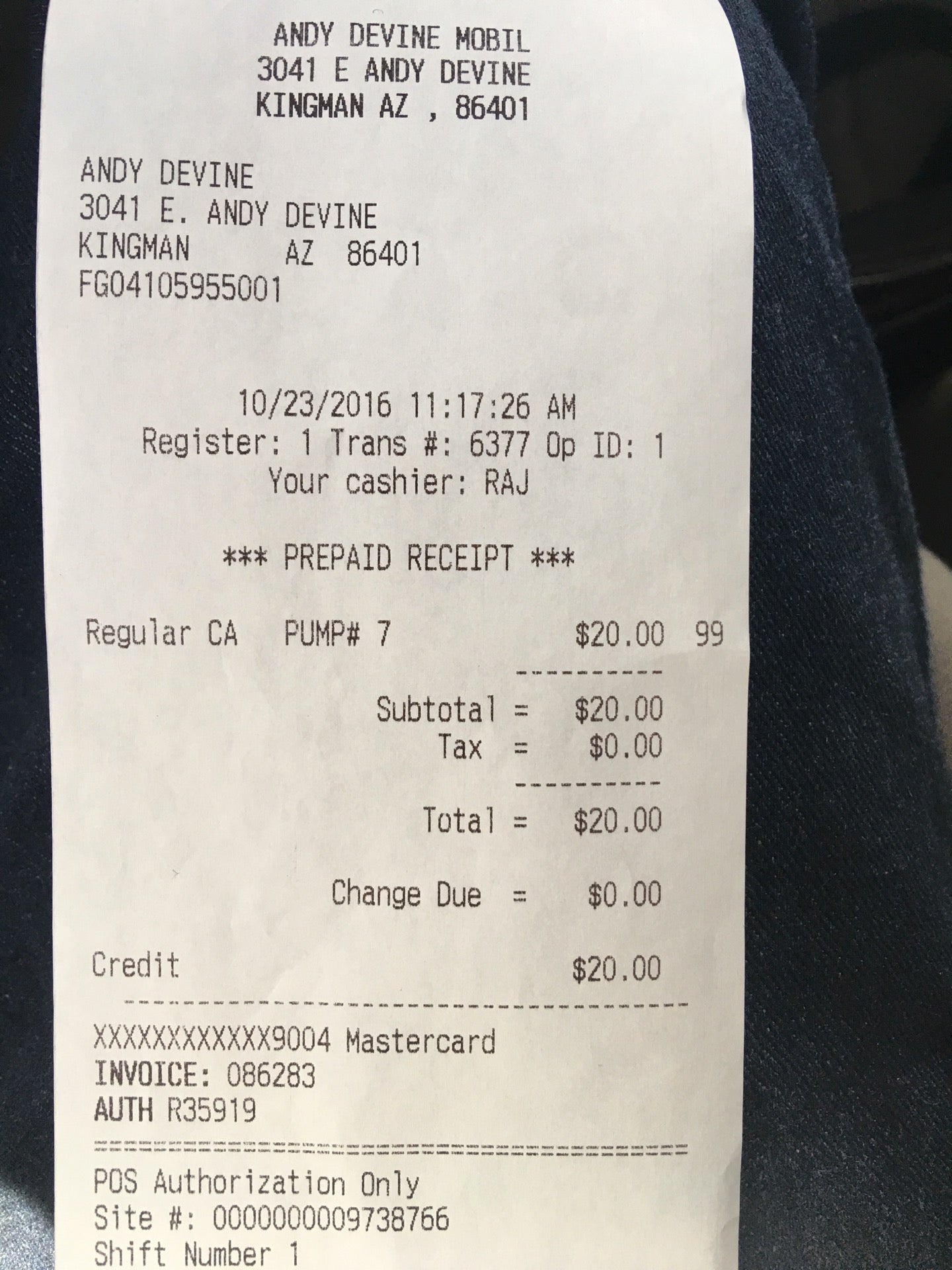 American Eagle's Receipt / Order Confirmation – 201 of 504 Receipt