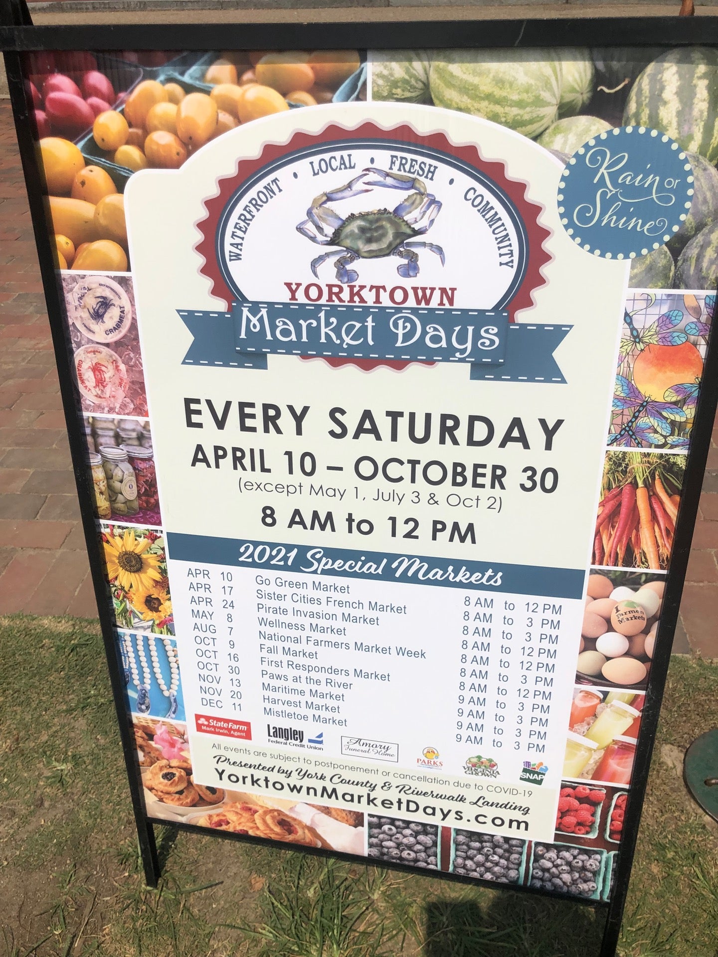 Yorktown Farmers Market, 425 Water St, Yorktown, VA, Beach MapQuest