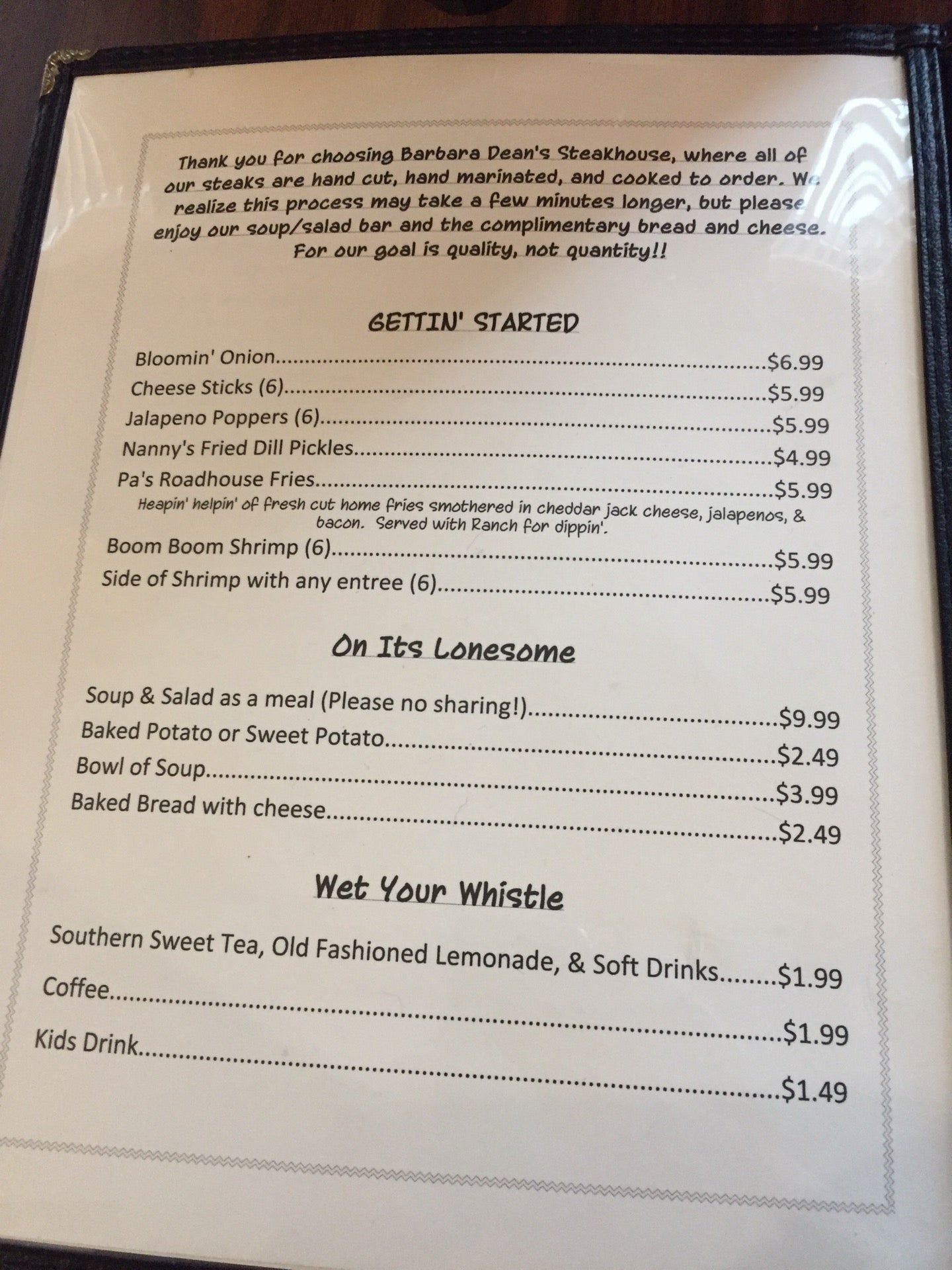 Barbara Dean's Steakhouse, 7460 Hatch Pkwy N, Baxley, GA, Eating places