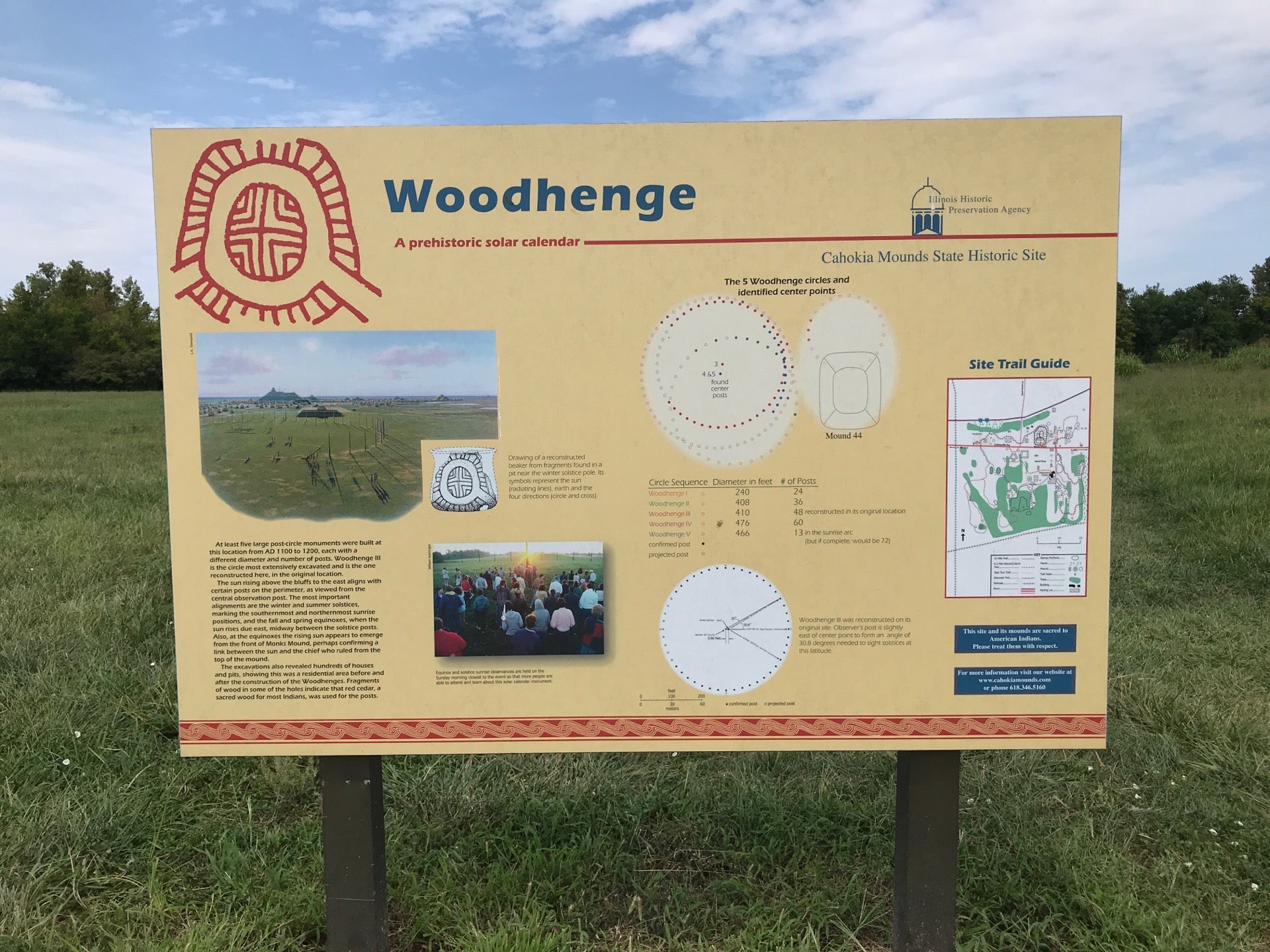 Woodhenge Prehistoric Solar Calendar, East Saint Louis, IL, Gardens