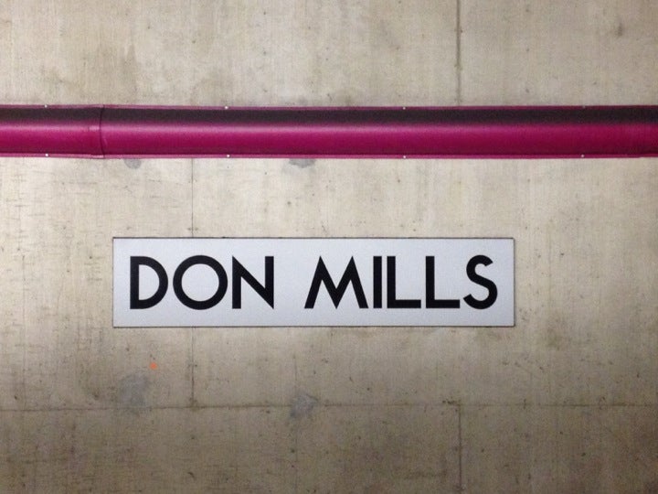 Entrance to the Don Mills subway station. The station belongs to
