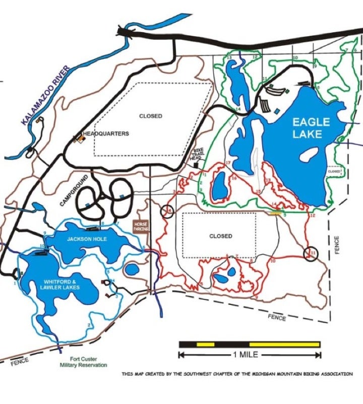 Ft Custer Mountain Bike Trails Battle Creek MI MapQuest