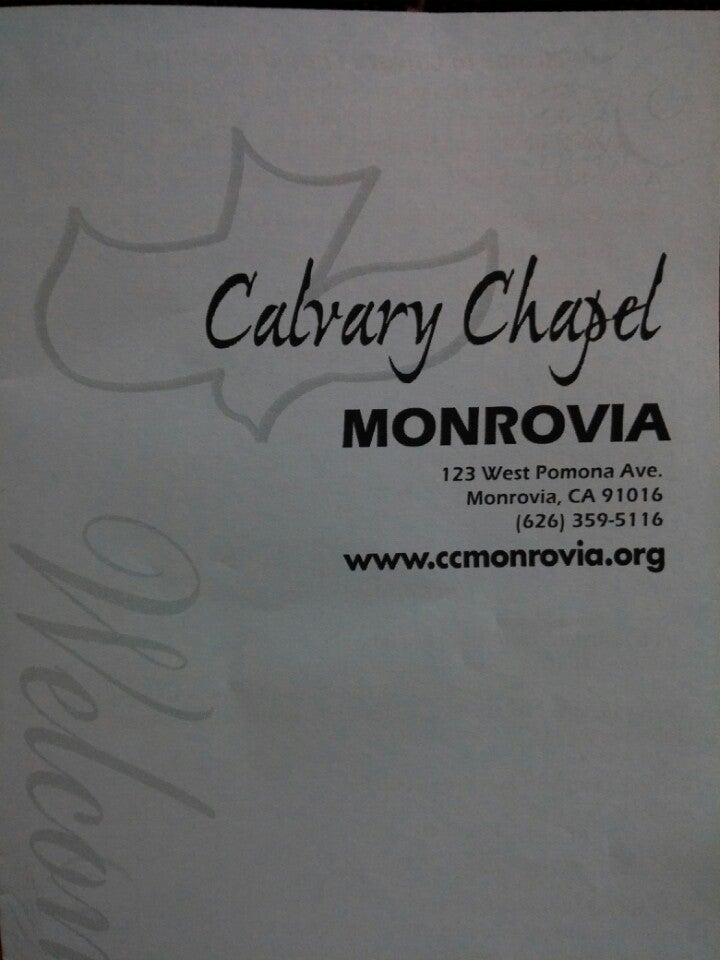 Calvary Chapel Monrovia, 123 W Pomona Ave, Ste E, Monrovia, CA, Church