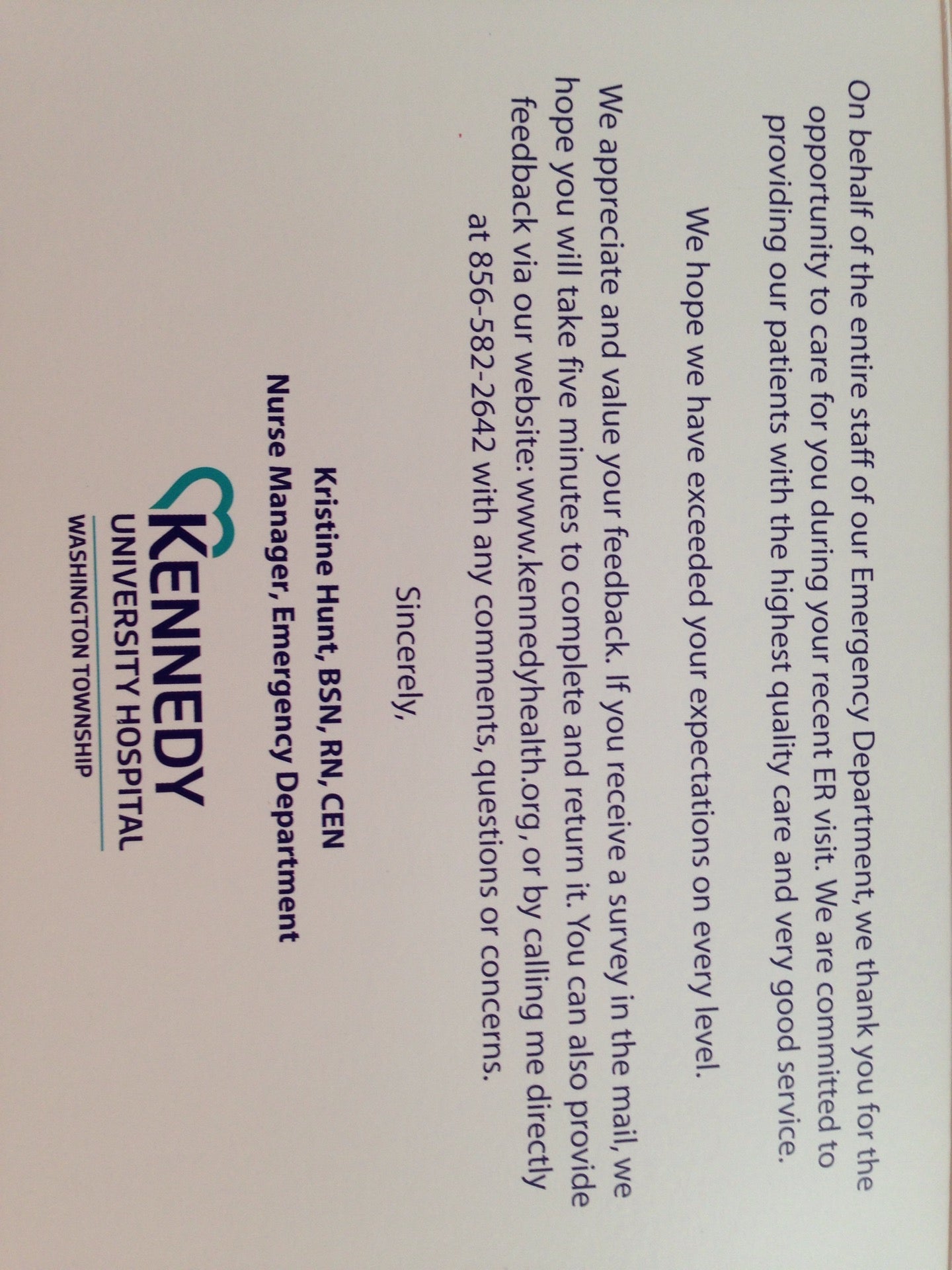 Kennedy University Hospital Washington Township, 435 Hurffville Cross