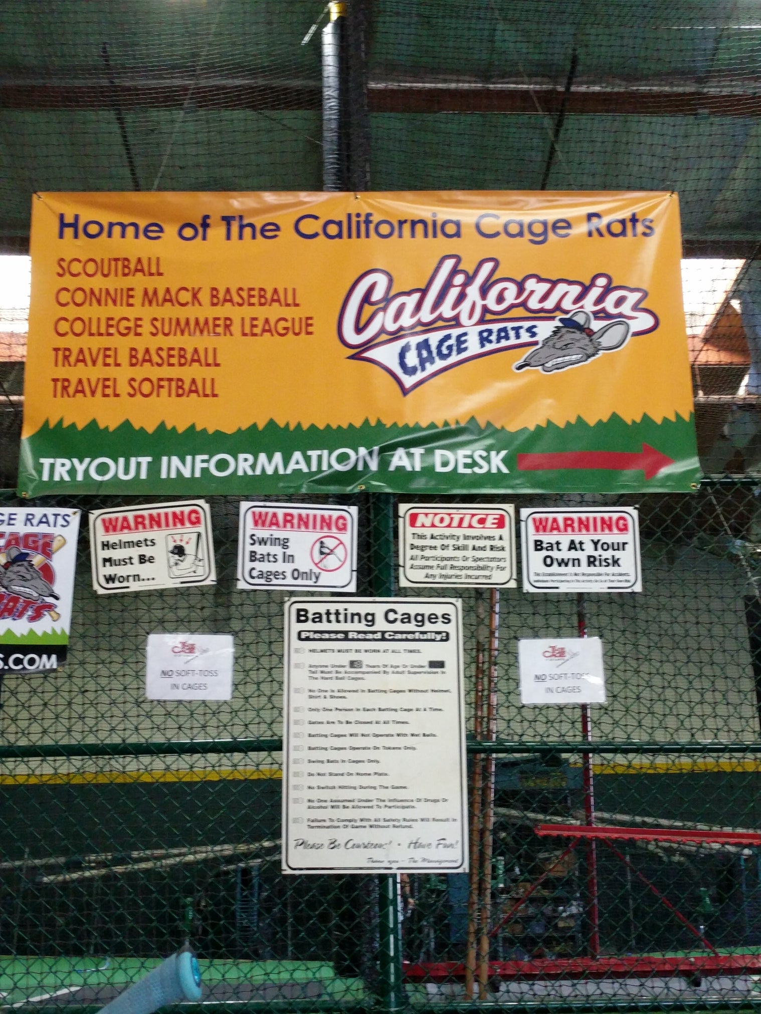 The Cage Batting Cages, 10554 Humbolt St, Los Alamitos, CA, Sports