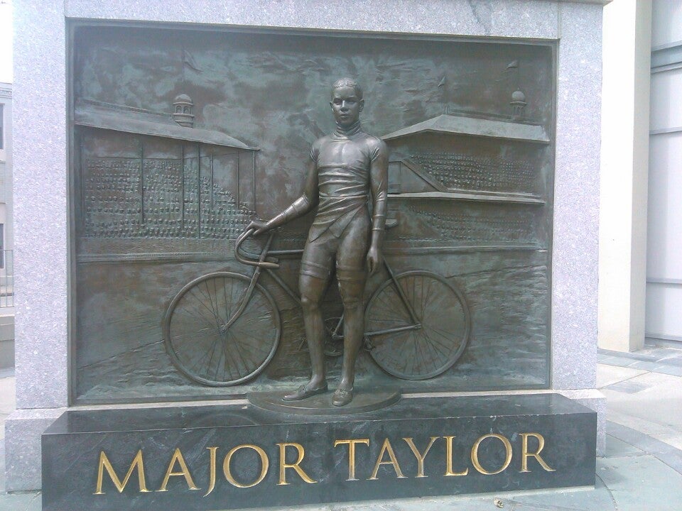 Major Taylor Statue  Worcester Public Library