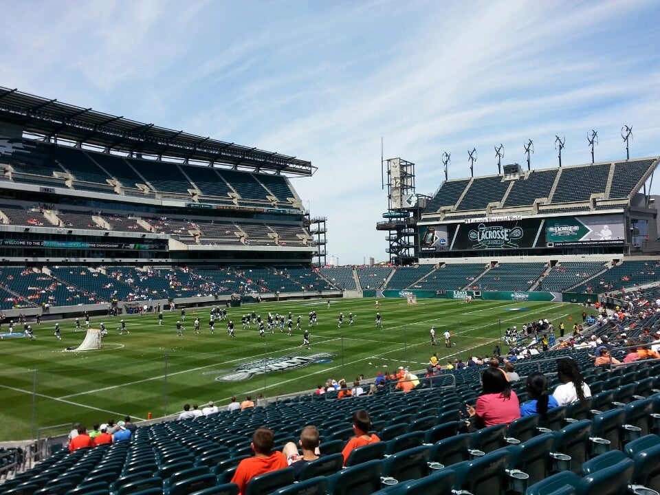 The Venue Lincoln Financial Field!!! We are all the way up front