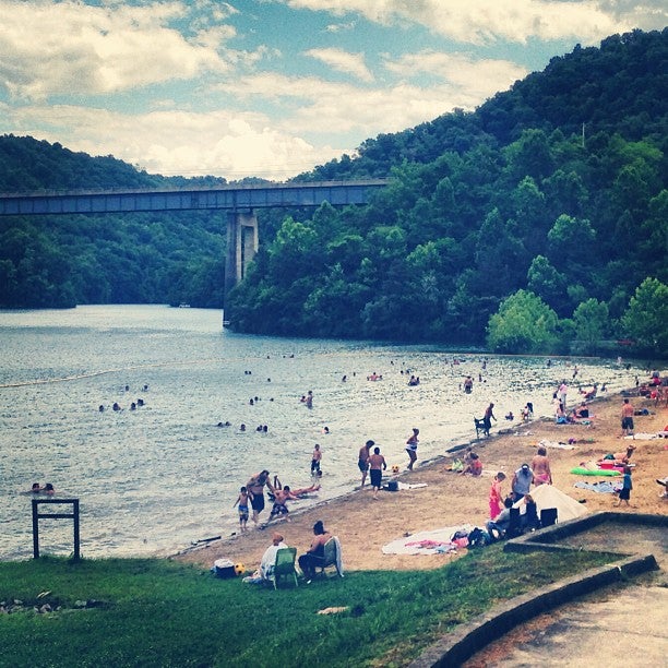 Carrs Fork Lake Beach, Carr Creek State Park, Sassafras, KY, Outdoor ...